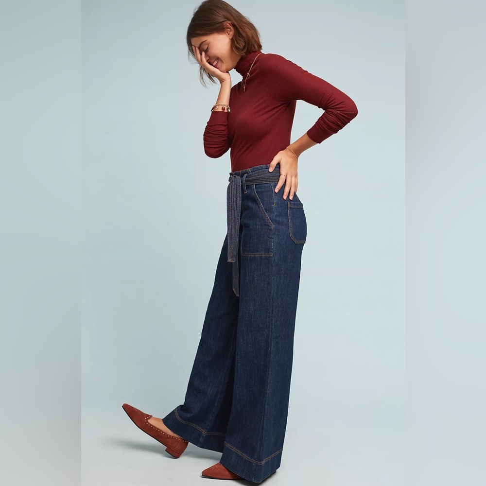 NWOT Anthropologie Pilcro Ultra High-Rise Wide-Leg Jeans - Picture 2 of 12